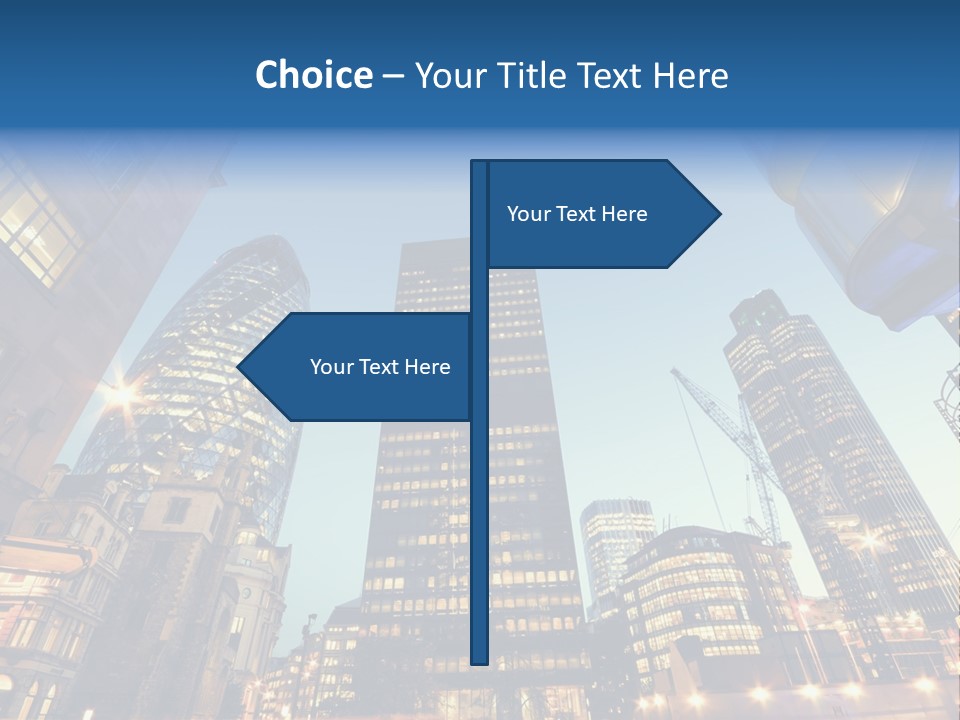 Built Tower City PowerPoint Template