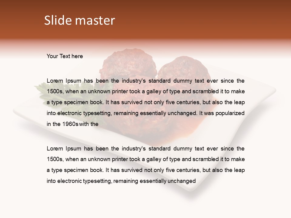 Meaty Meatball Recipe PowerPoint Template