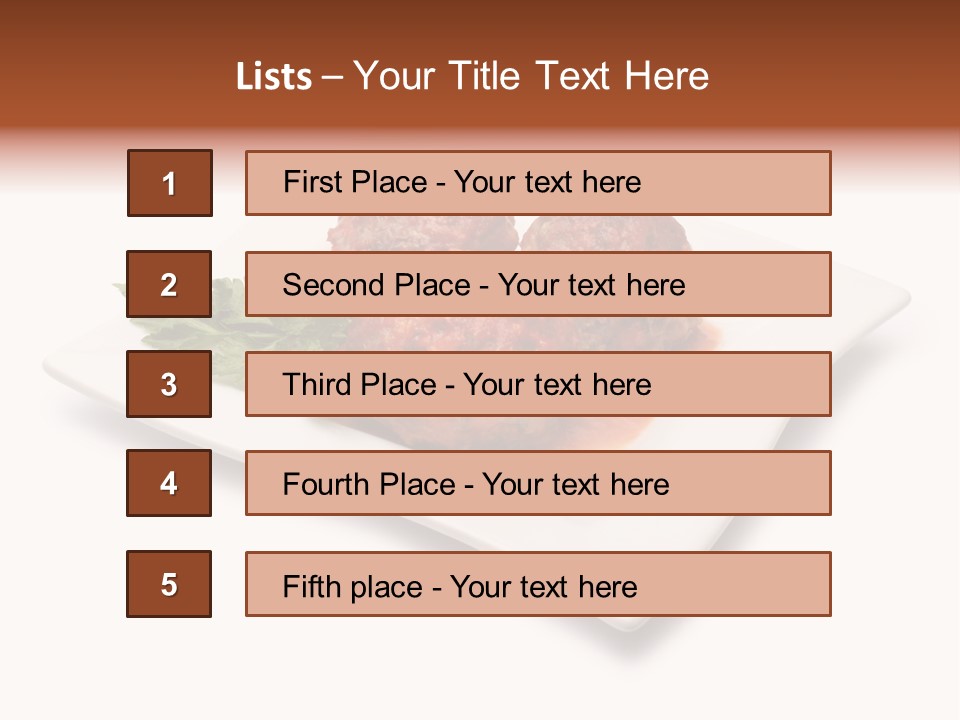 Meaty Meatball Recipe PowerPoint Template