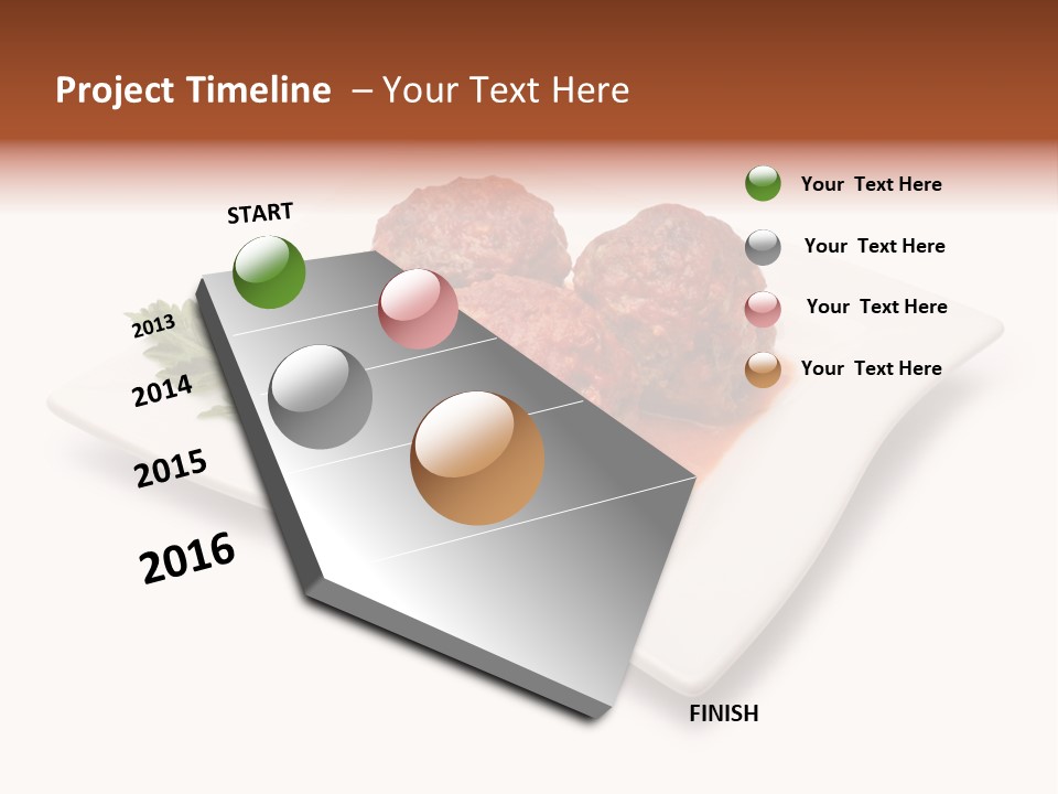 Meaty Meatball Recipe PowerPoint Template