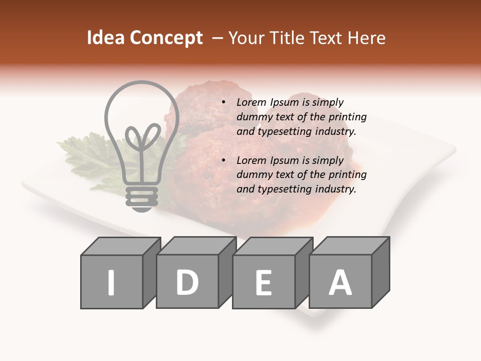 Meaty Meatball Recipe PowerPoint Template