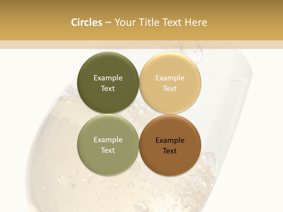 White Wine Splash Wineglass PowerPoint Template