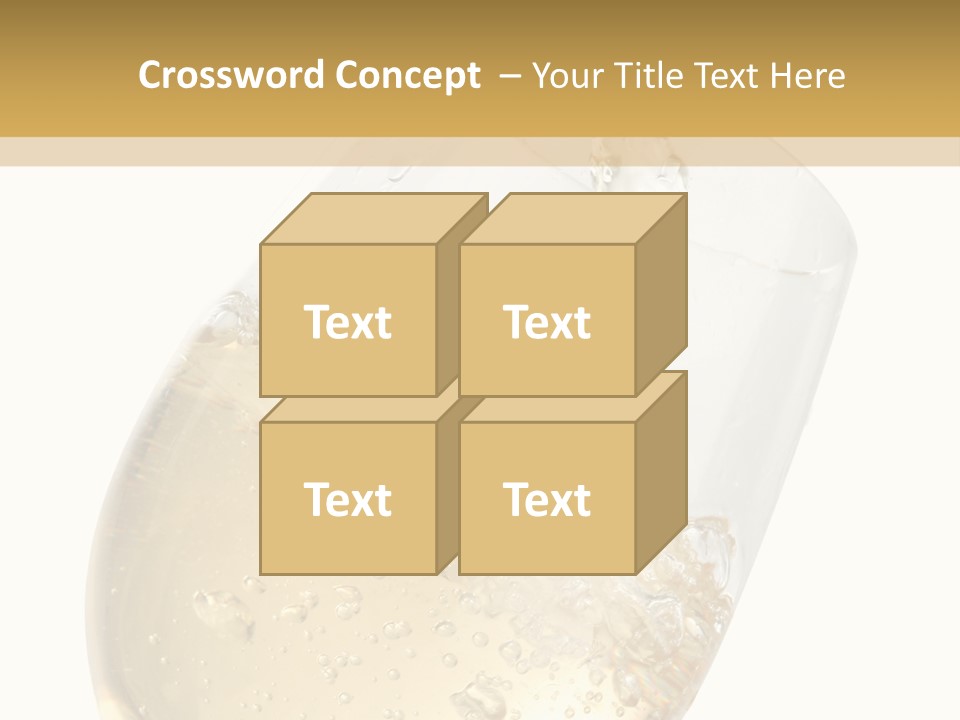 White Wine Splash Wineglass PowerPoint Template