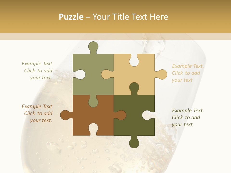 White Wine Splash Wineglass PowerPoint Template