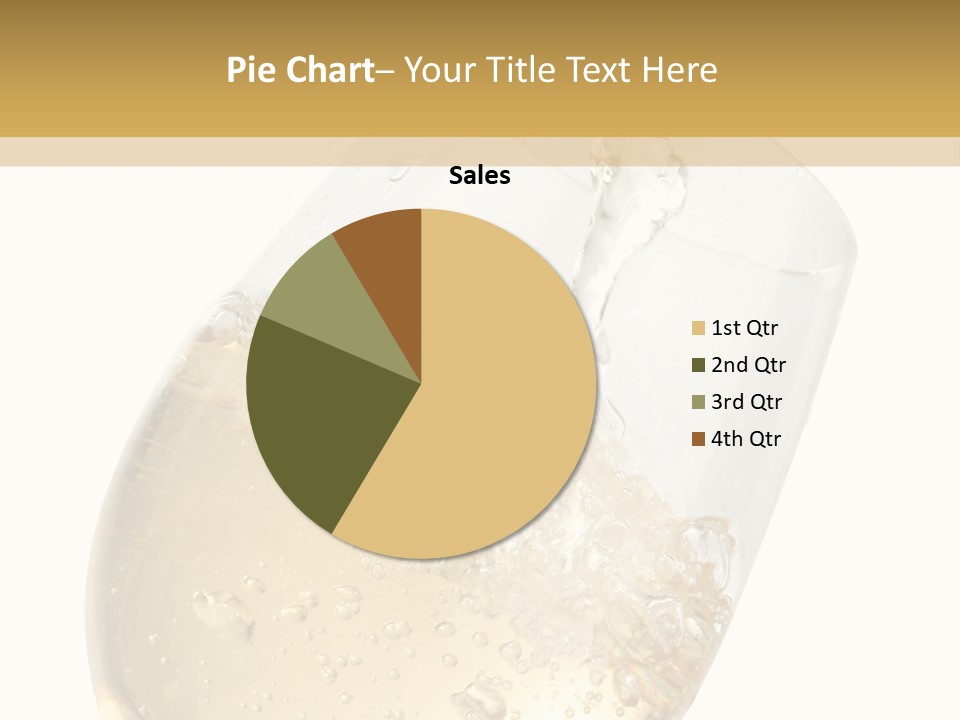 White Wine Splash Wineglass PowerPoint Template