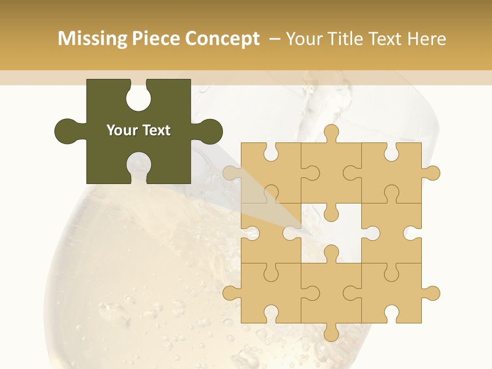 White Wine Splash Wineglass PowerPoint Template