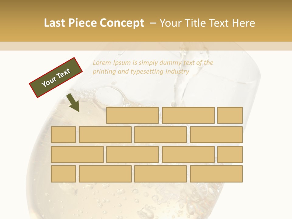 White Wine Splash Wineglass PowerPoint Template