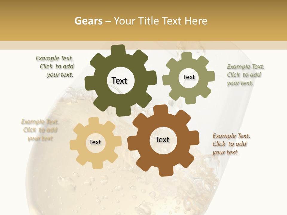 White Wine Splash Wineglass PowerPoint Template