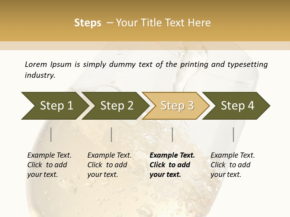 White Wine Splash Wineglass PowerPoint Template