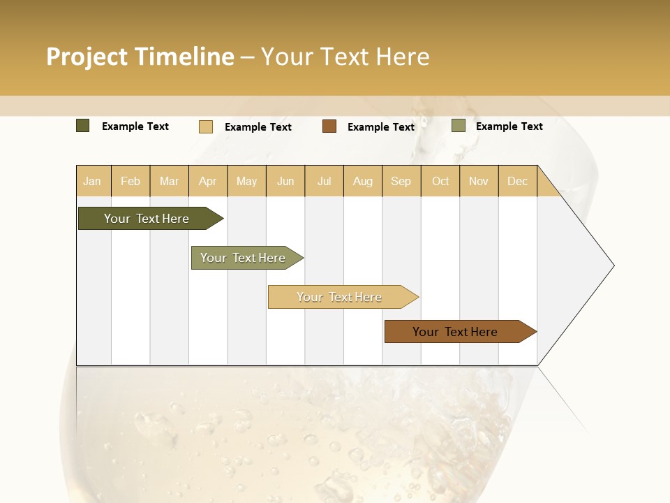 White Wine Splash Wineglass PowerPoint Template