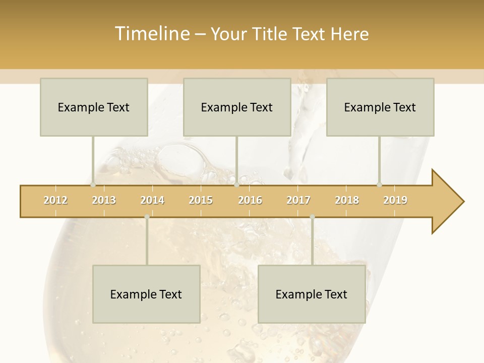 White Wine Splash Wineglass PowerPoint Template