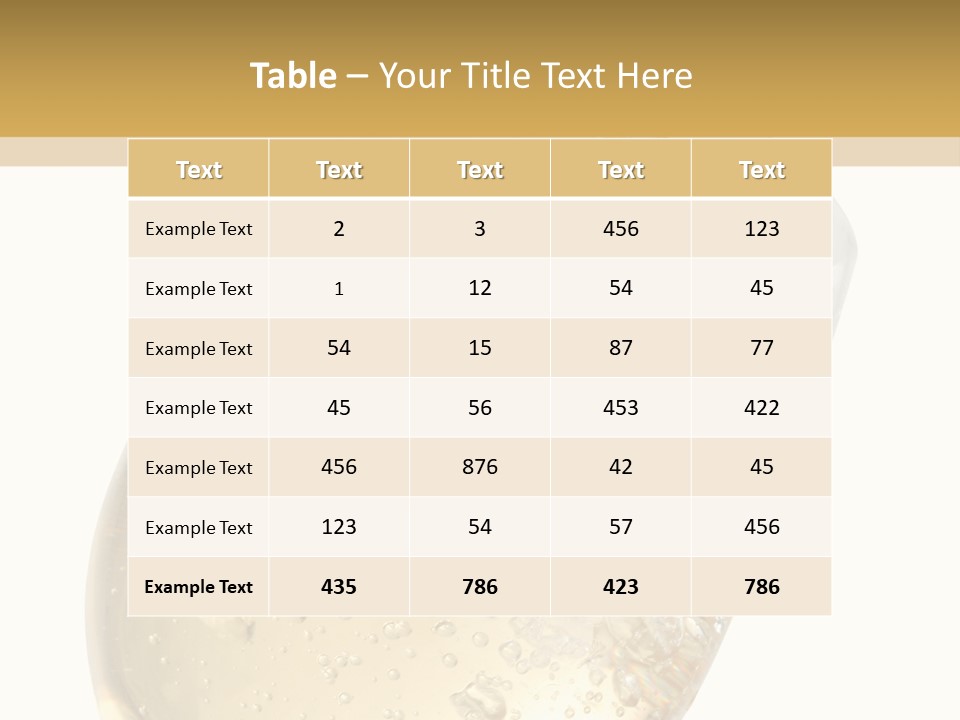 White Wine Splash Wineglass PowerPoint Template