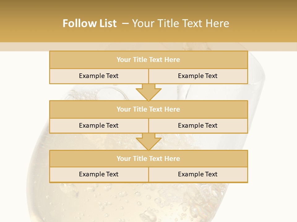 White Wine Splash Wineglass PowerPoint Template