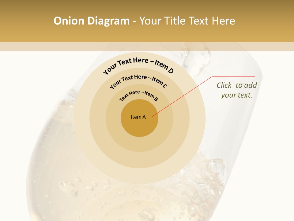 White Wine Splash Wineglass PowerPoint Template