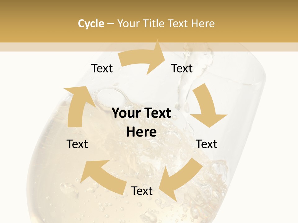 White Wine Splash Wineglass PowerPoint Template