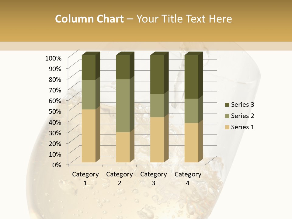White Wine Splash Wineglass PowerPoint Template