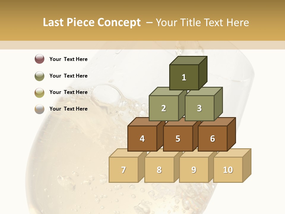 White Wine Splash Wineglass PowerPoint Template