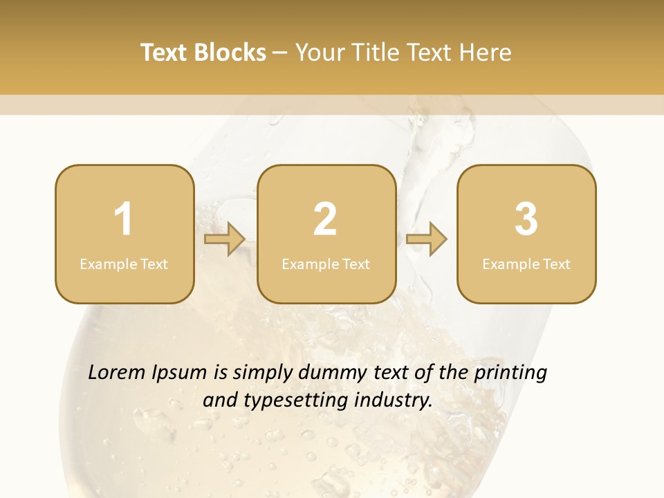 White Wine Splash Wineglass PowerPoint Template