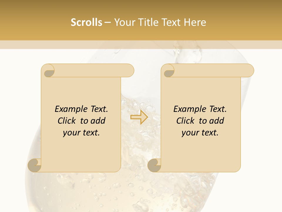 White Wine Splash Wineglass PowerPoint Template