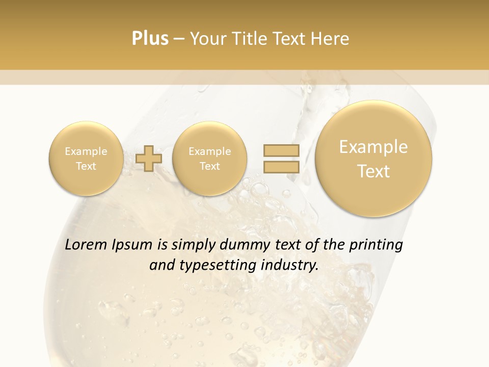 White Wine Splash Wineglass PowerPoint Template