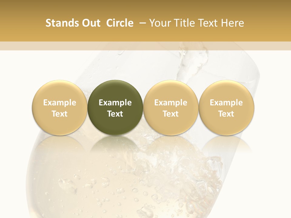 White Wine Splash Wineglass PowerPoint Template