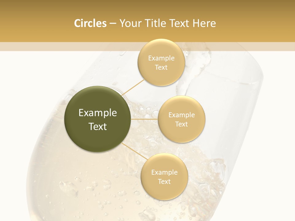 White Wine Splash Wineglass PowerPoint Template