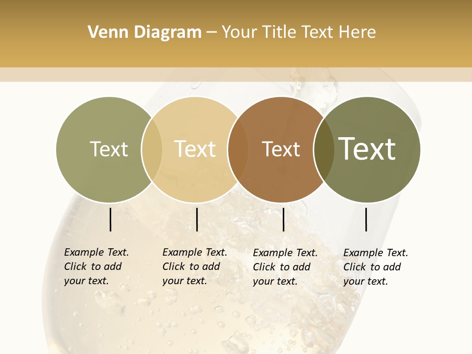 White Wine Splash Wineglass PowerPoint Template