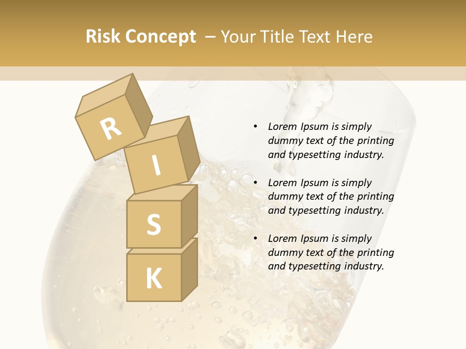 White Wine Splash Wineglass PowerPoint Template