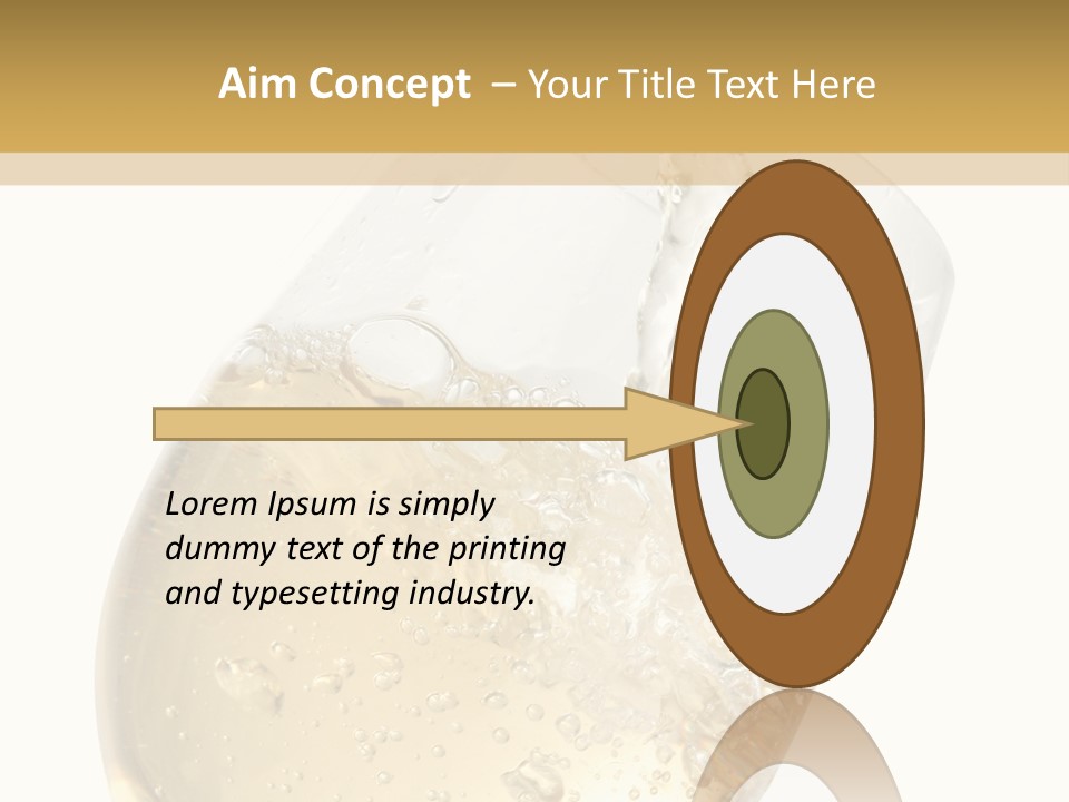 White Wine Splash Wineglass PowerPoint Template