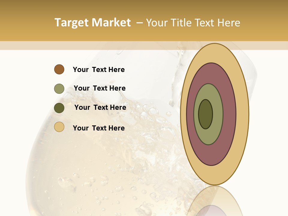 White Wine Splash Wineglass PowerPoint Template