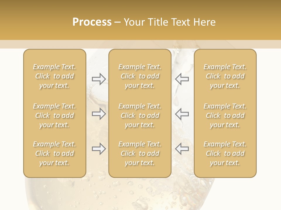 White Wine Splash Wineglass PowerPoint Template