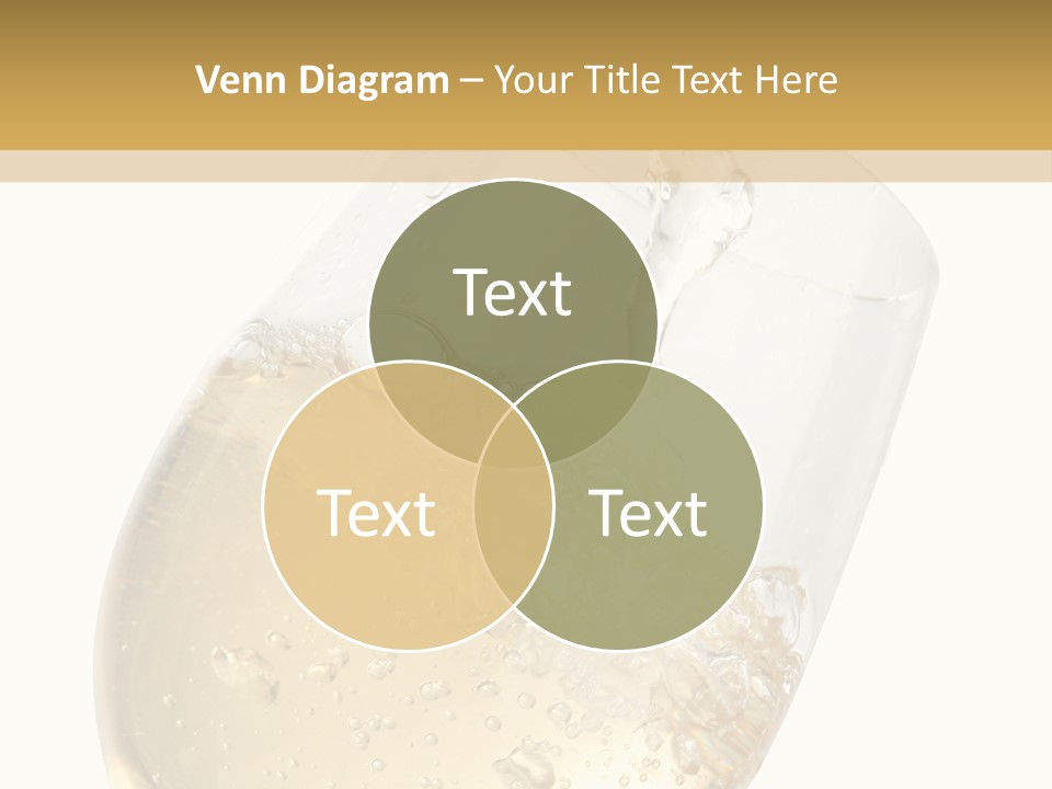 White Wine Splash Wineglass PowerPoint Template
