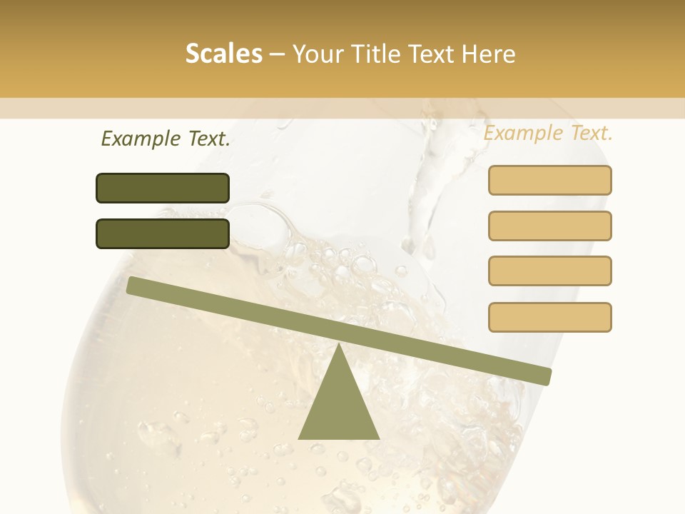 White Wine Splash Wineglass PowerPoint Template