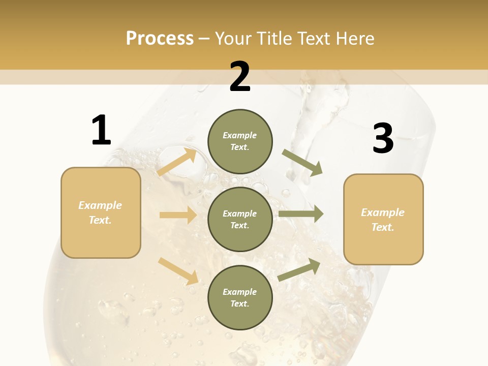 White Wine Splash Wineglass PowerPoint Template