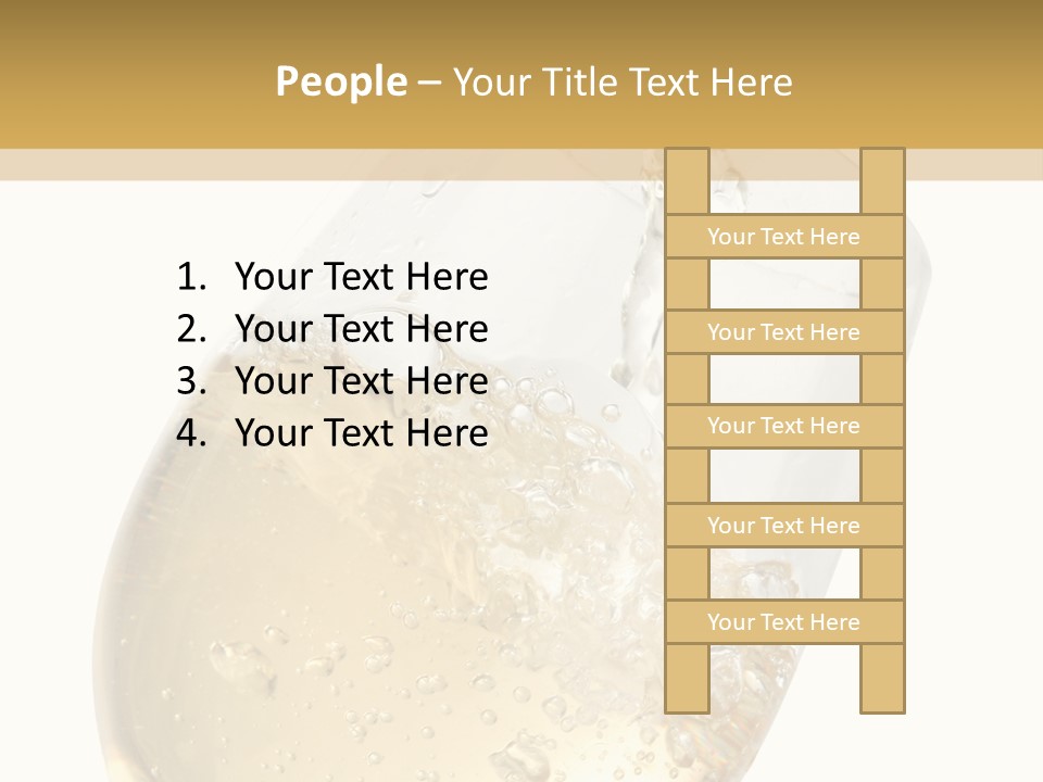 White Wine Splash Wineglass PowerPoint Template