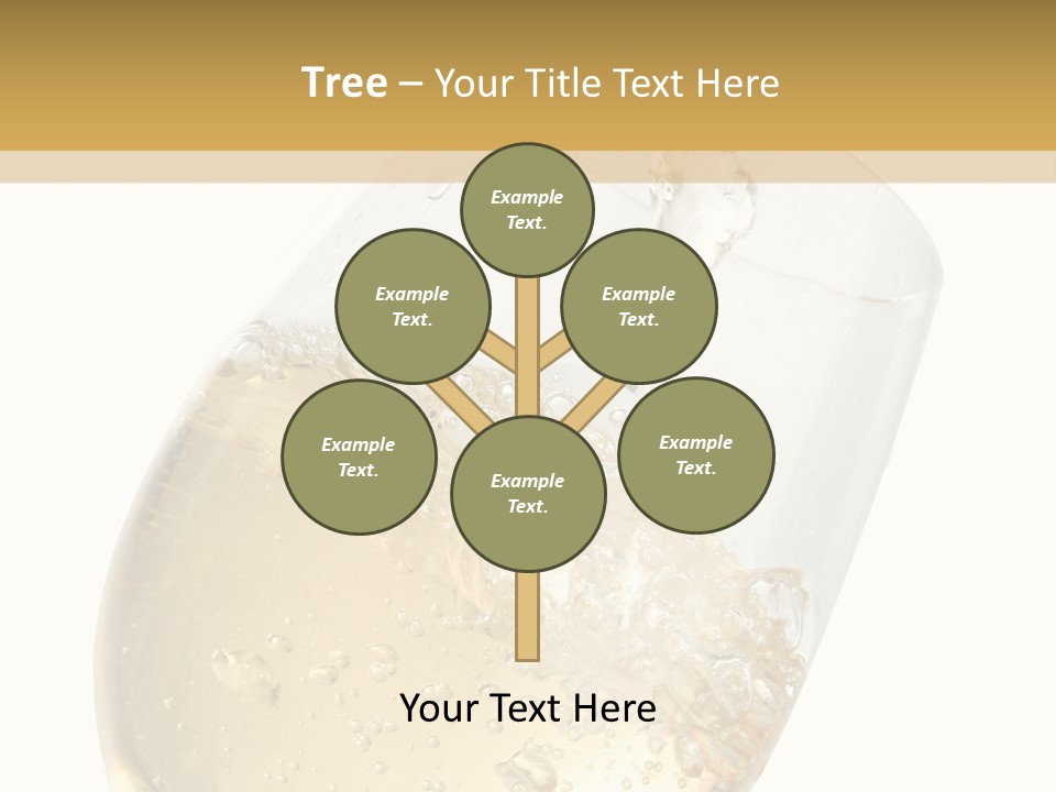 White Wine Splash Wineglass PowerPoint Template