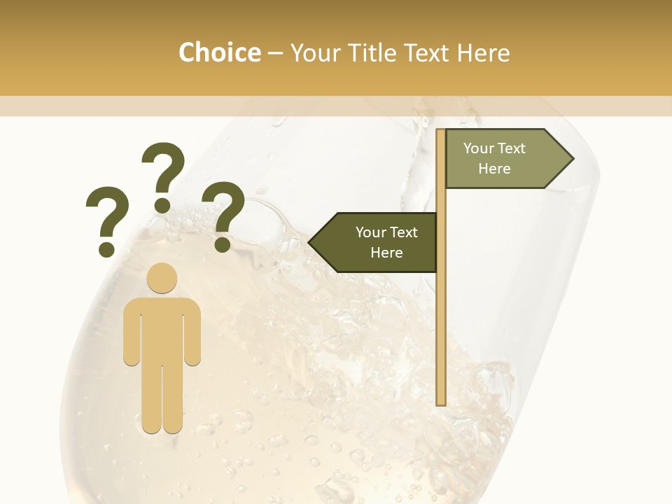 White Wine Splash Wineglass PowerPoint Template