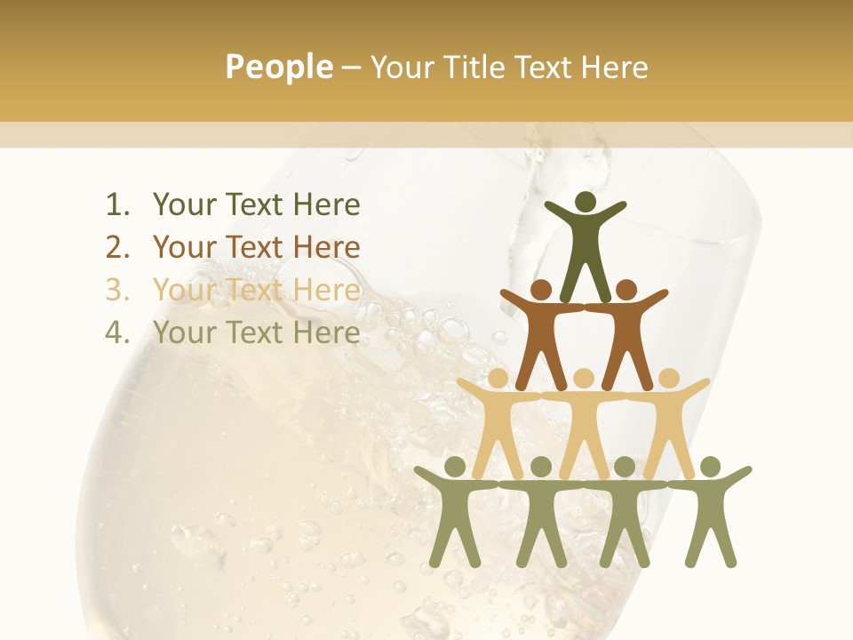 White Wine Splash Wineglass PowerPoint Template