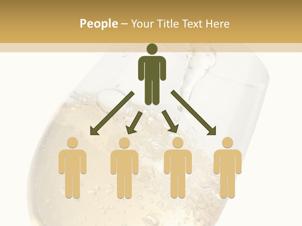 White Wine Splash Wineglass PowerPoint Template