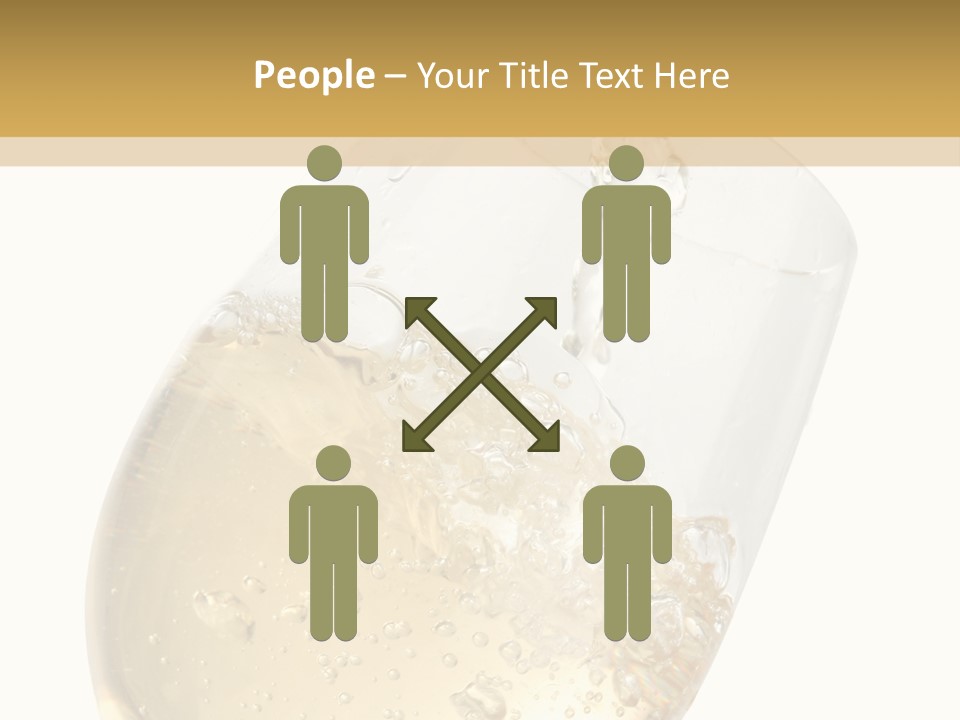 White Wine Splash Wineglass PowerPoint Template