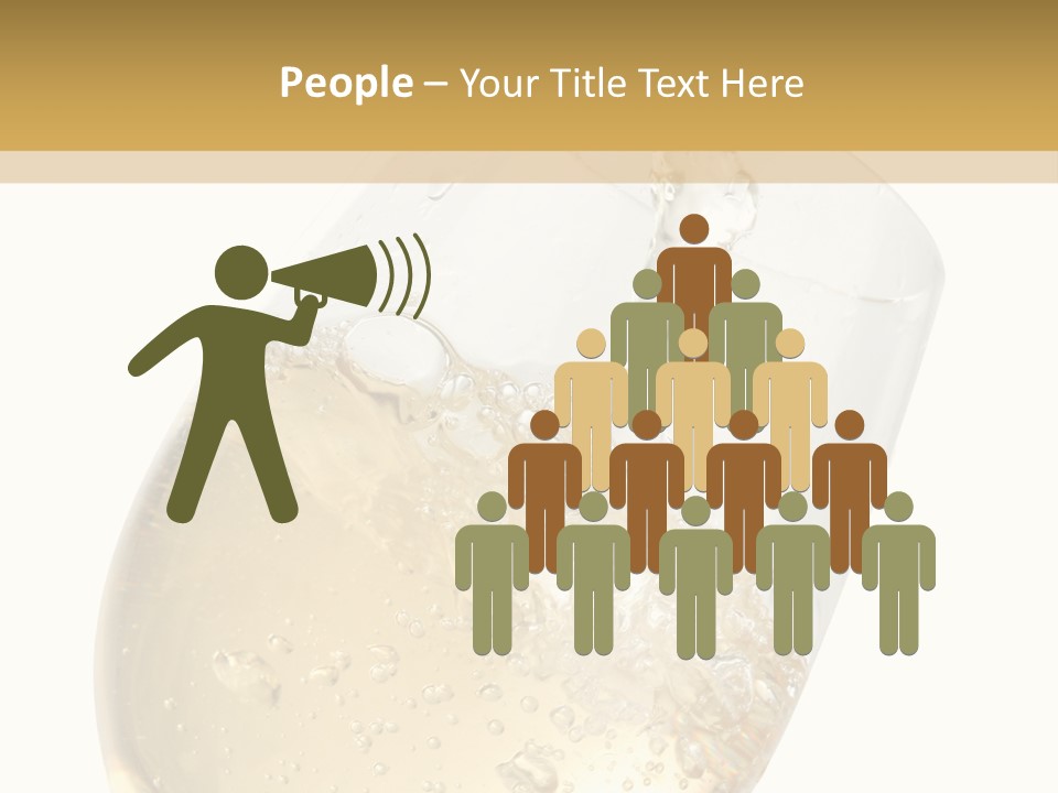 White Wine Splash Wineglass PowerPoint Template