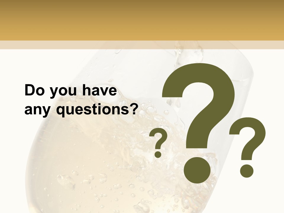 White Wine Splash Wineglass PowerPoint Template