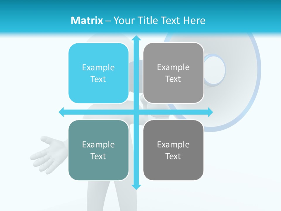 Man Blue Telling PowerPoint Template