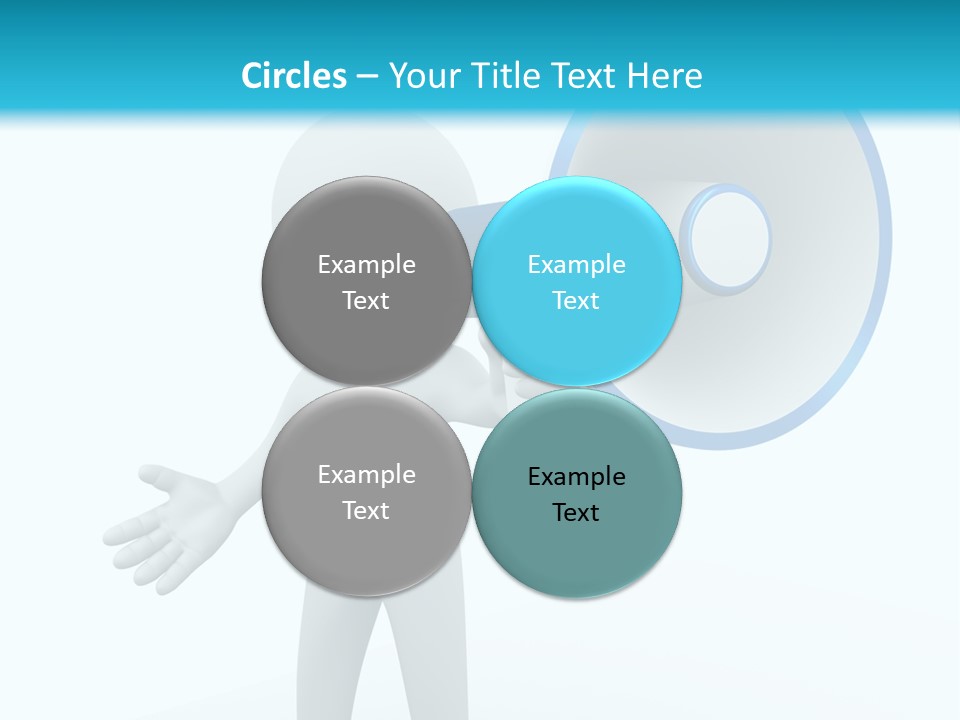 Man Blue Telling PowerPoint Template