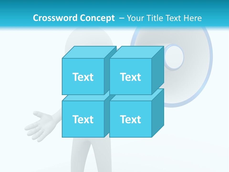 Man Blue Telling PowerPoint Template