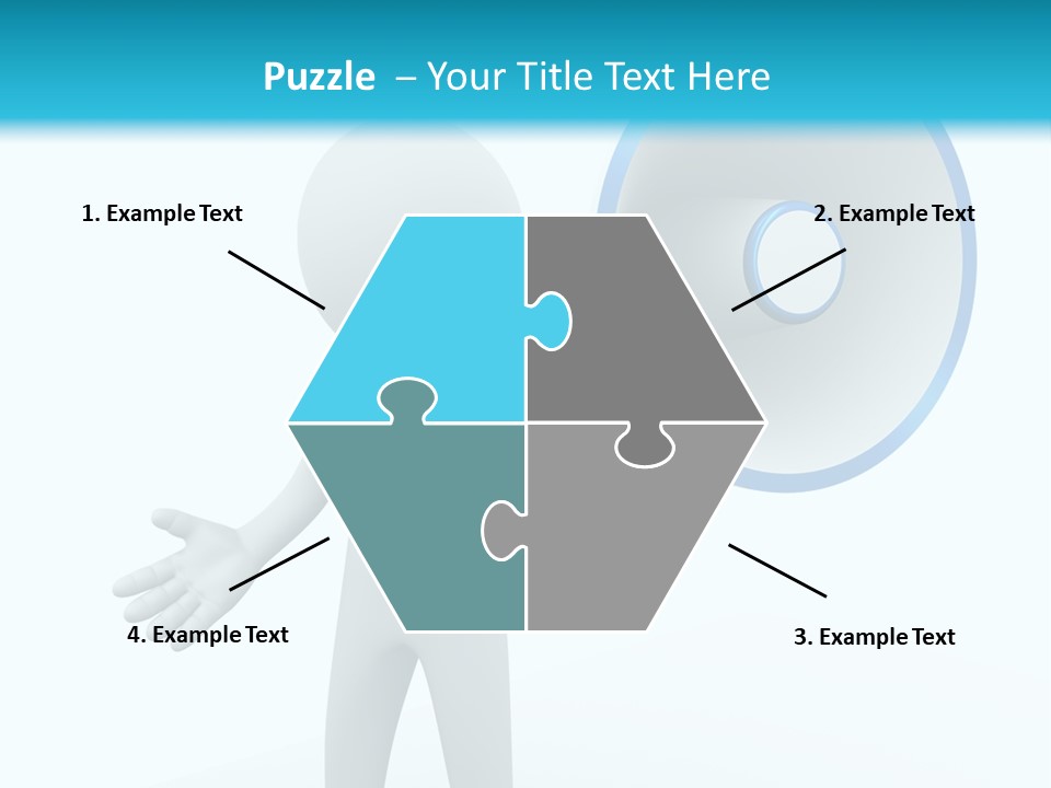 Man Blue Telling PowerPoint Template