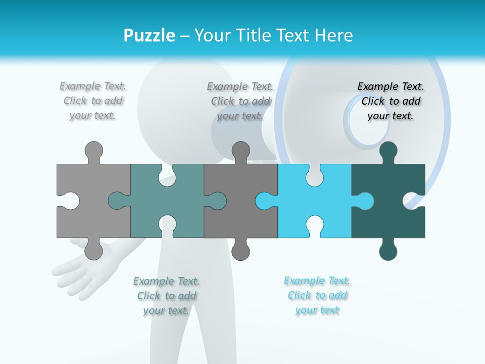 Man Blue Telling PowerPoint Template