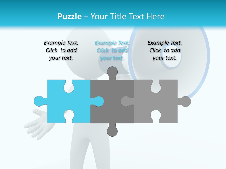 Man Blue Telling PowerPoint Template