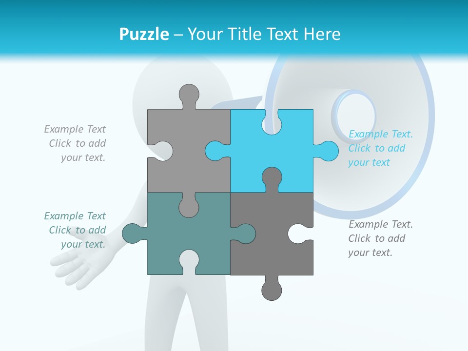 Man Blue Telling PowerPoint Template