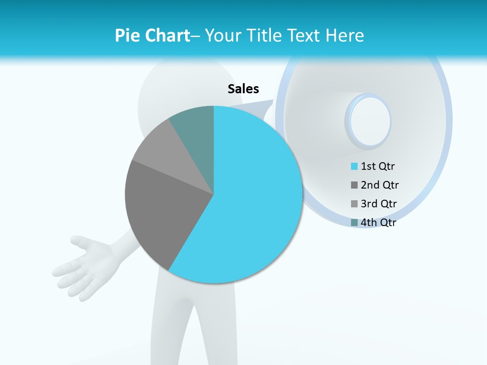 Man Blue Telling PowerPoint Template